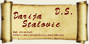 Darija Stalović vizit kartica